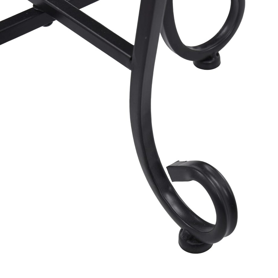 vidaXL Stoliki mozaikowe, 3 szt., kolor terakotowy i biały, ceramika