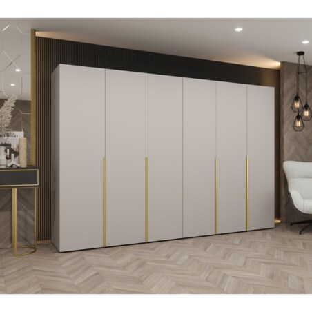 Szafa uchylna otwierana ALICANTE 1 300 wys. 202 cm Kaszmir + u. Złoty