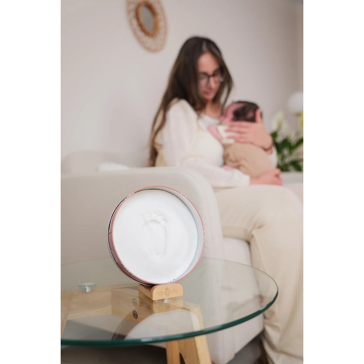 Okrągłe pudełko na odcisk Petit Artichaut - Tęcza