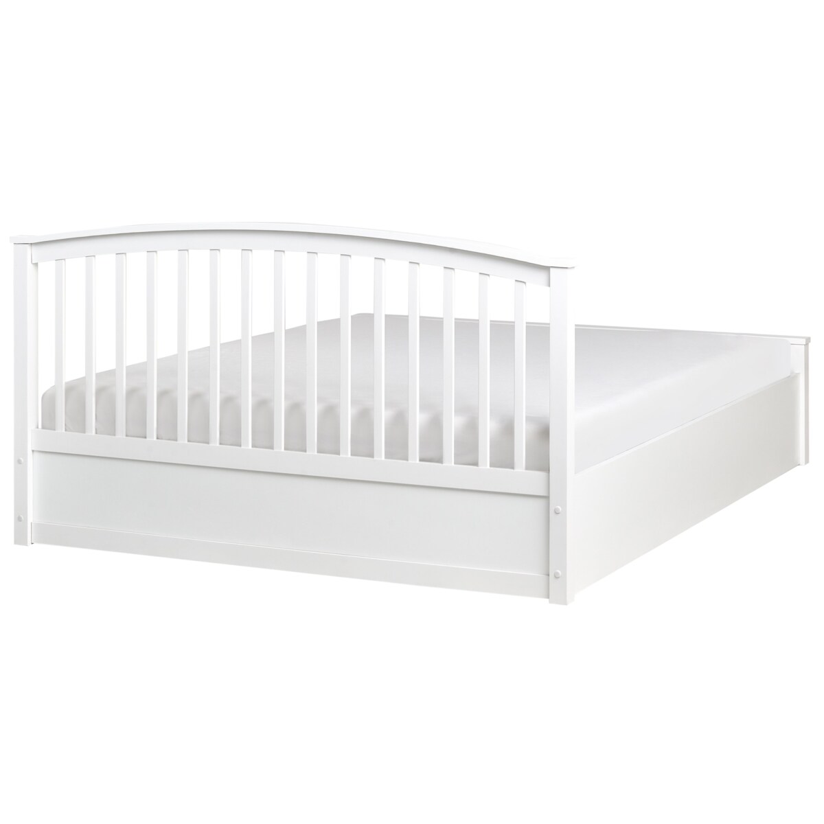 Łóżko z pojemnikiem Drewno sosnowe CLARBEC 160 x 200 cm Biały