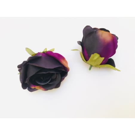 6x SZTUCZNE KWIATY RÓŻA do wiązanki stroiki cmentarz CIEMNA bukiet święta