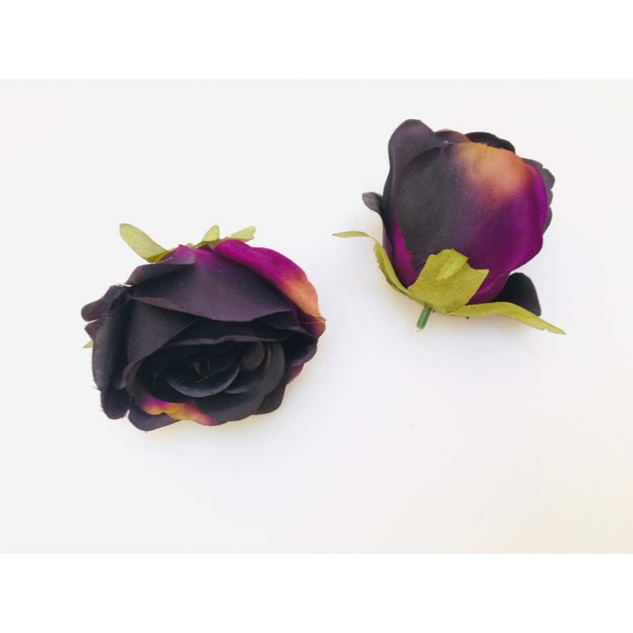 6x SZTUCZNE KWIATY RÓŻA do wiązanki stroiki cmentarz CIEMNA bukiet święta