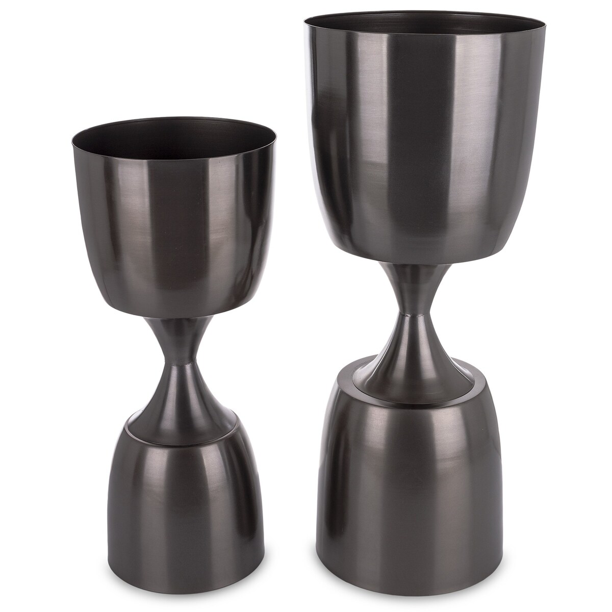 Osłonka na doniczkę 2 szt. czarna dwustronna 70x29 cm