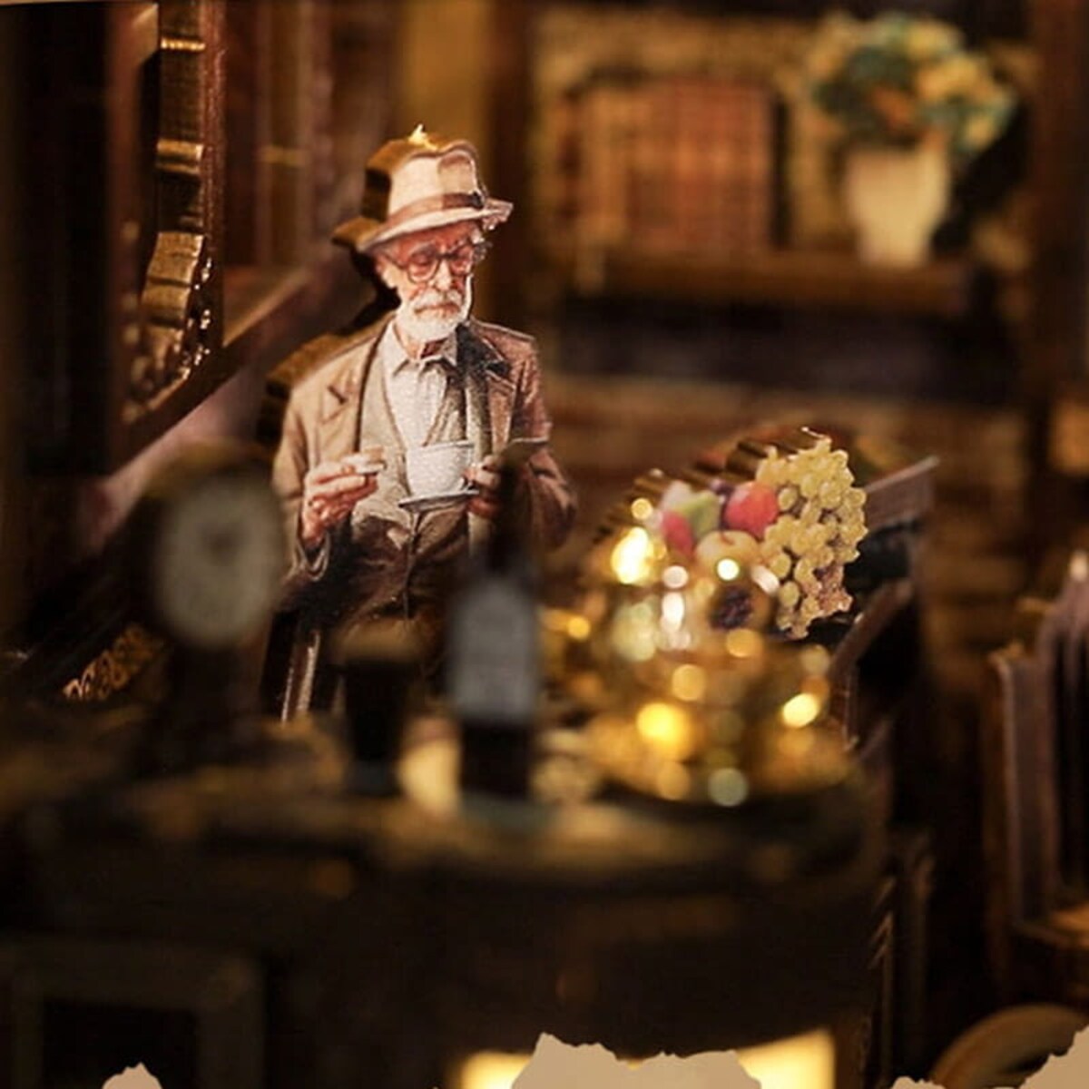 Miniaturowy domek Book Nook - Dom kawy