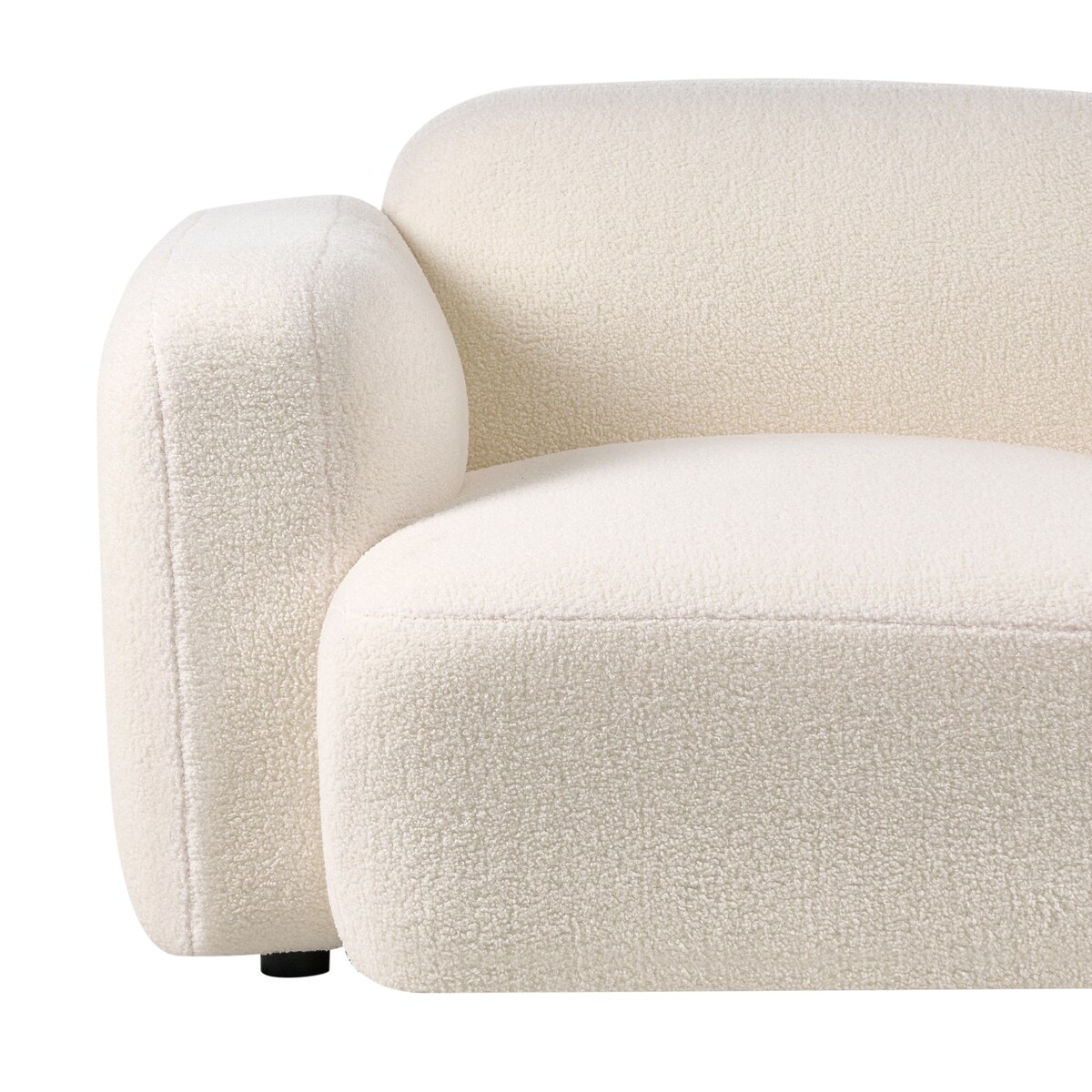 Sofa dla 3 osób AFOSS Boucle Złamana biel