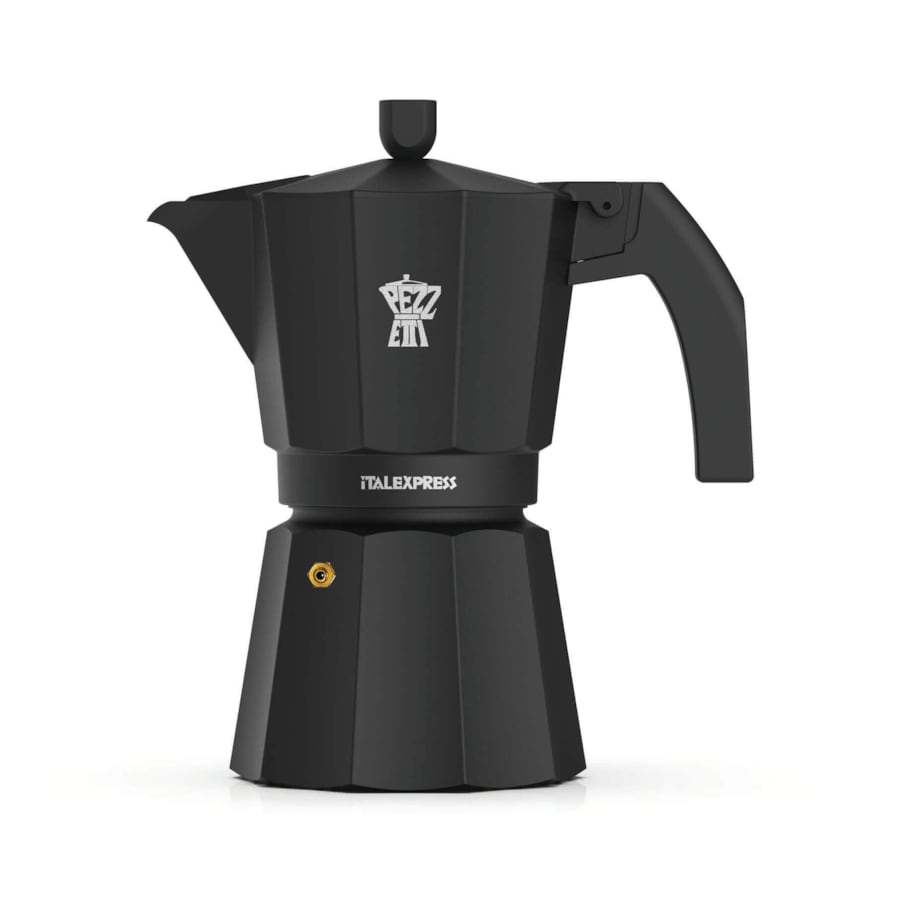 PEZZETTI ITALEXPRESS Emaliowana kawiarka (3 filiżanki) - Czarny