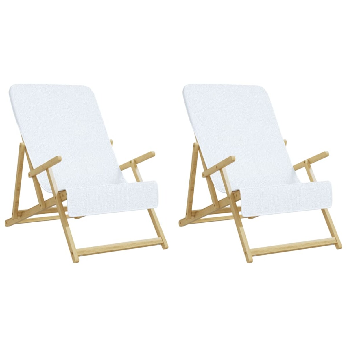 vidaXL Ręczniki plażowe, 2 szt., białe, 60x135 cm, tkanina, 400 g/m²