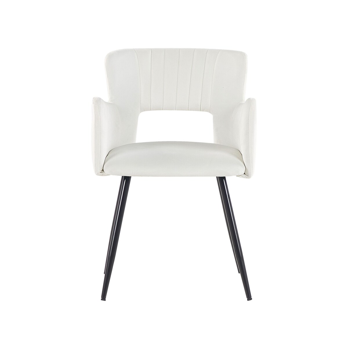 2 krzesła do jadalni welurowe białe SANILAC