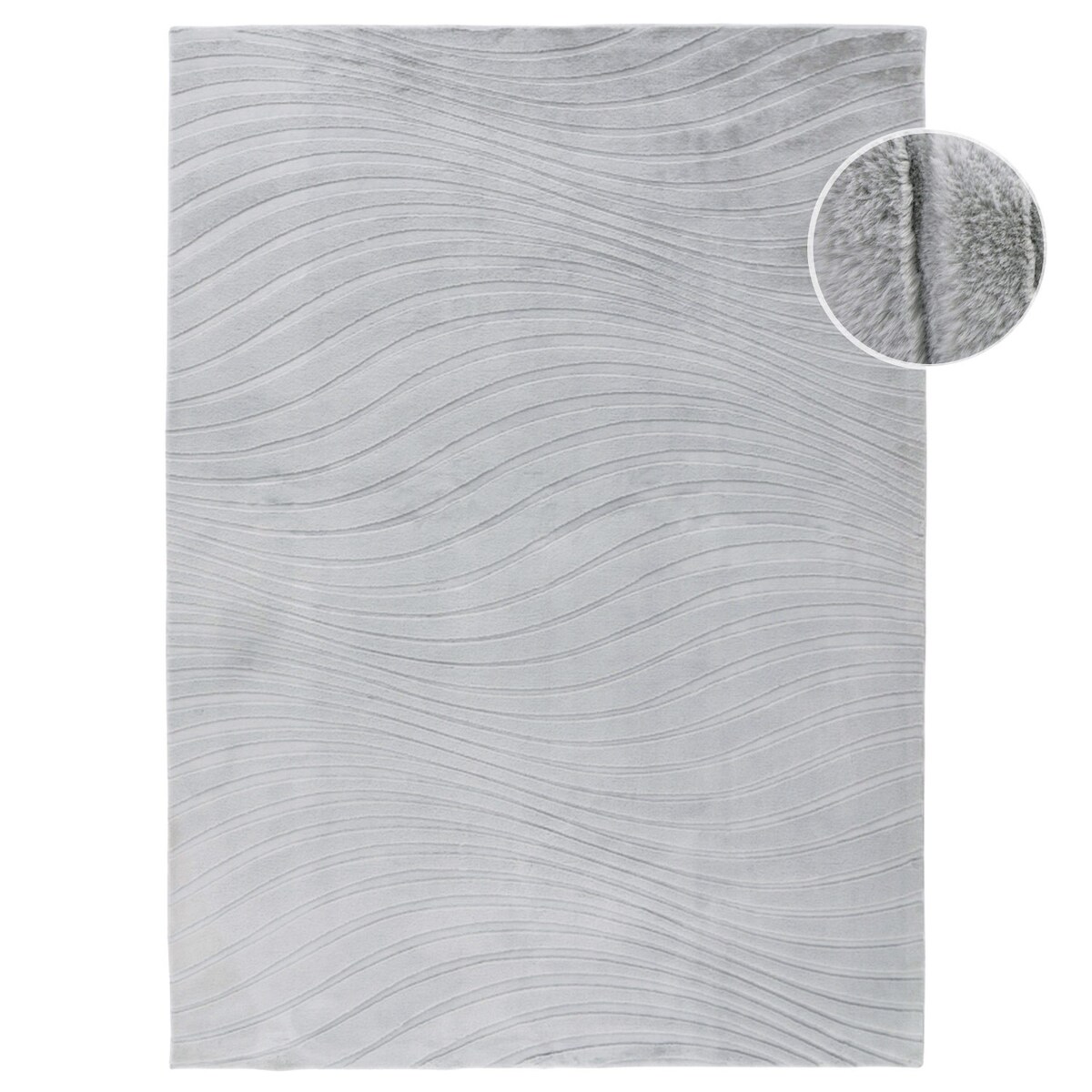 Dywan nowoczesny 3D, miękki Waving 5030 Szary 200x290