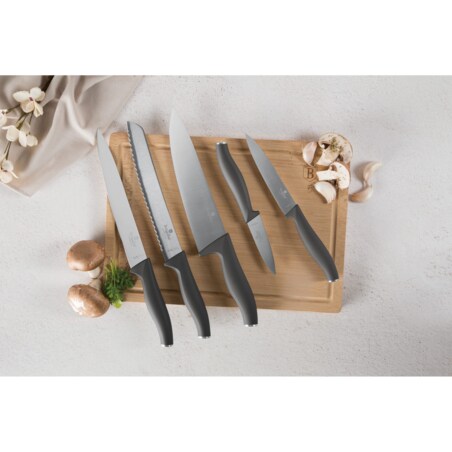 Zestaw noży z deską do krojenia 6 elementów BERLINGER HAUS Antracit