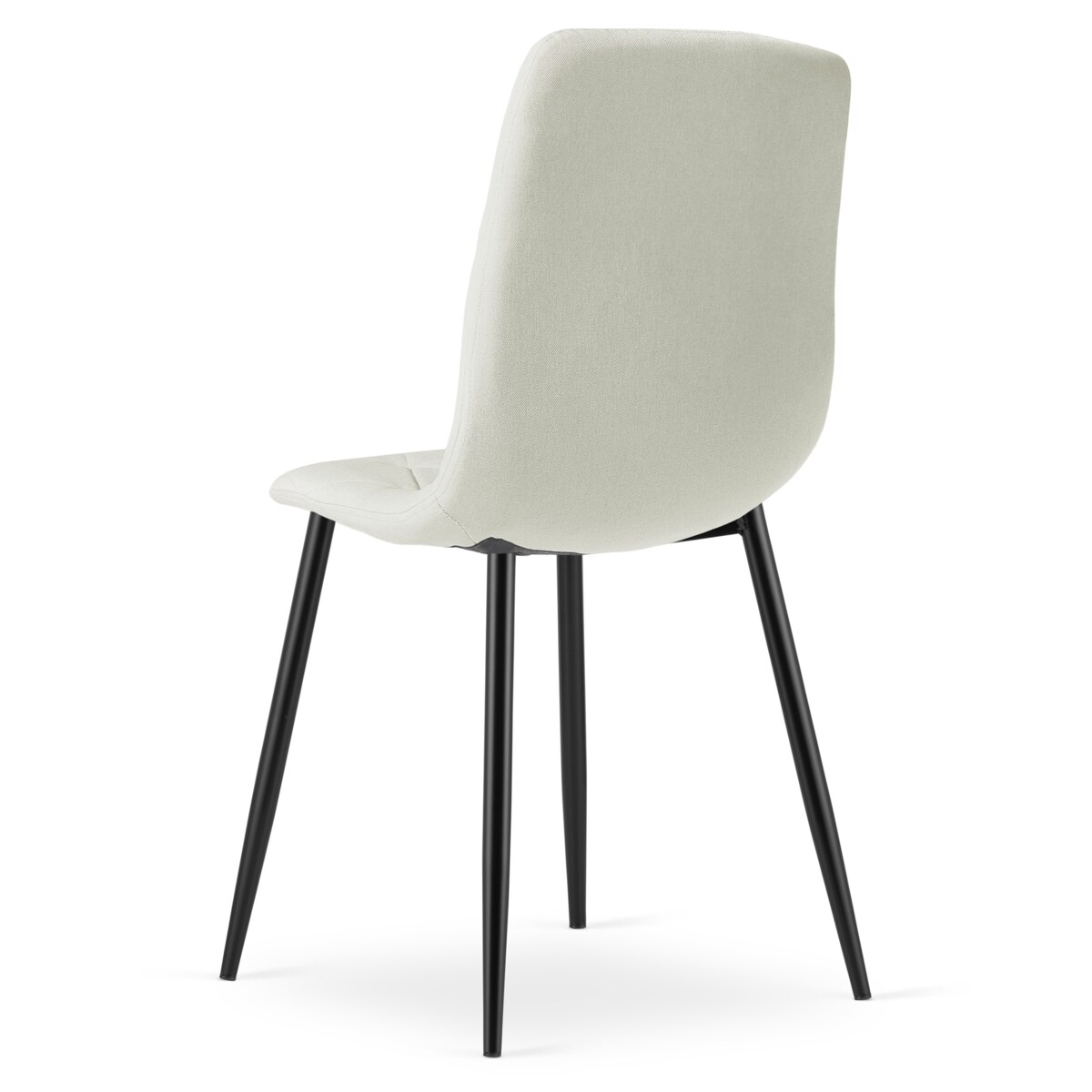 Krzesło Libra nowoczesny design, Beż Materiał / Nogi Czarne X4