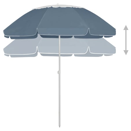 vidaXL Parasol plażowy, niebieski, 300 cm