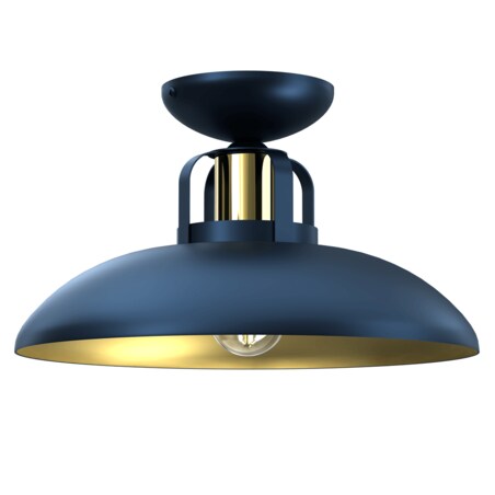 Przysufitowa lampa nowoczesna Felix plafon niebieski złoty