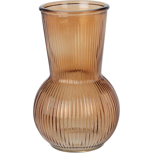 Wazon szklany ryftowany, 20 cm