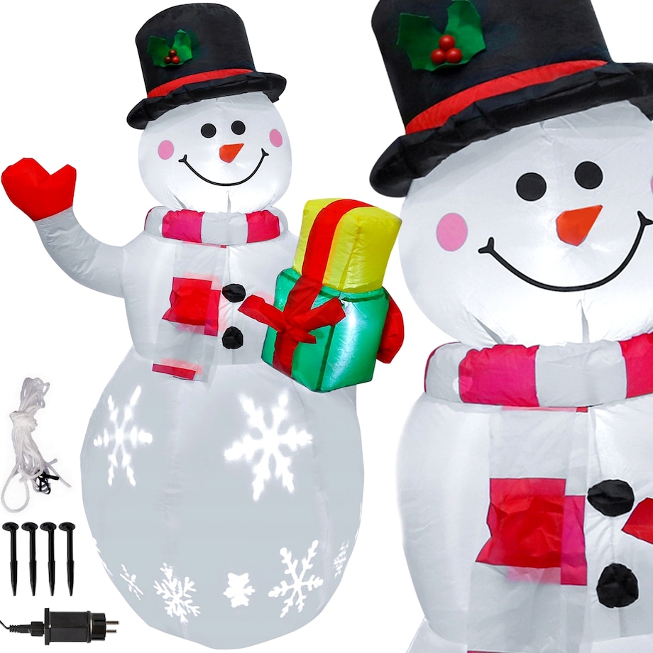 Bałwan Nadmuchiwany Świecący Duży Pompowany Led 150Cm Dmuchaniec