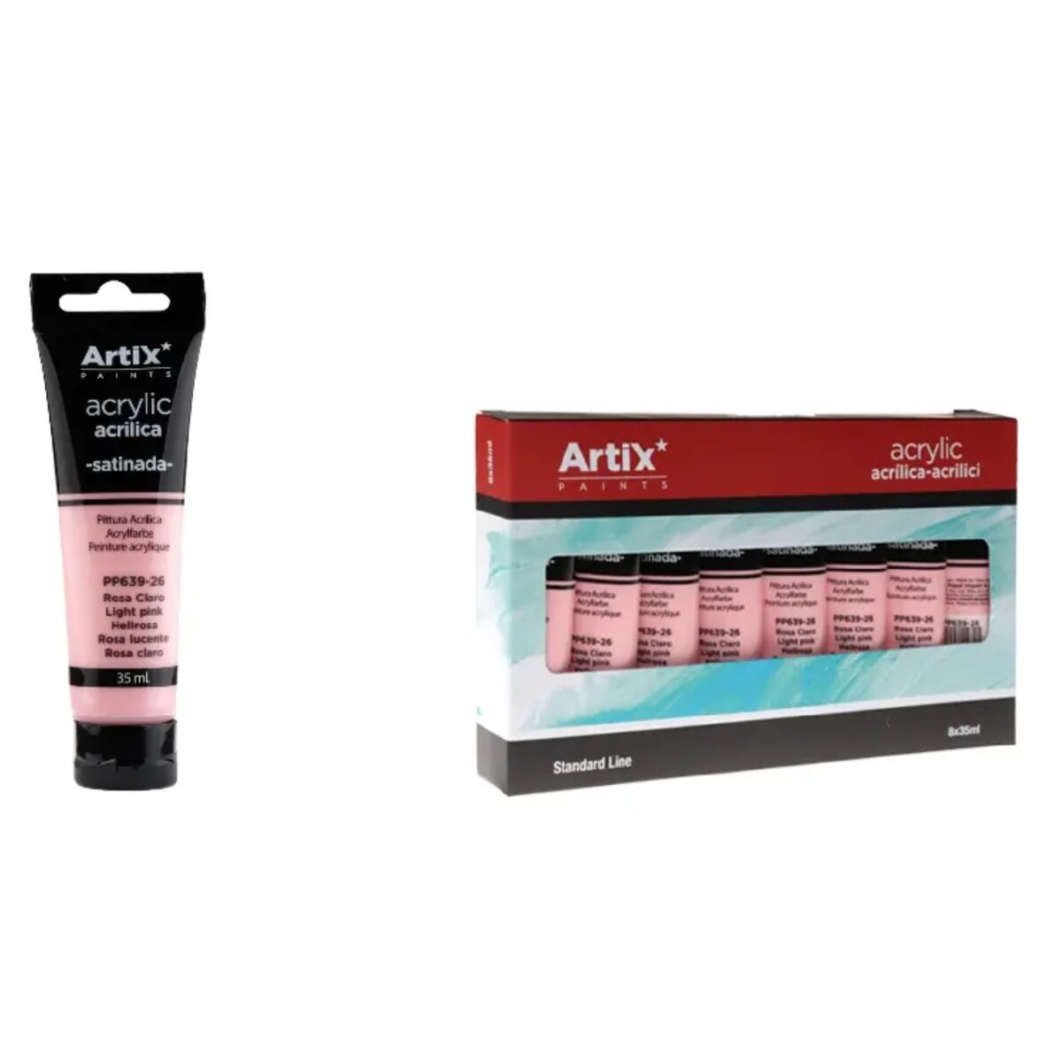 farba akrylowa light pink artix pp639-26, 35ml