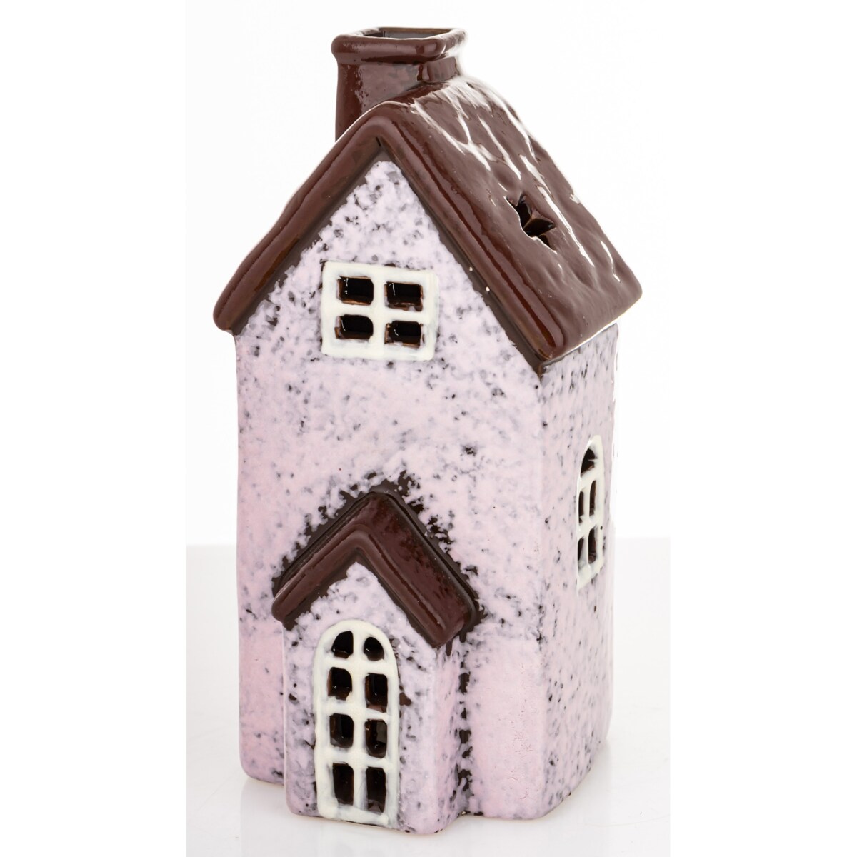 Domek kamienica LED 16x7,5x7 cm BALAY różowy