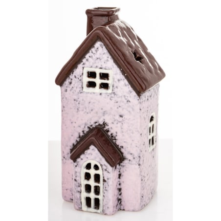 Domek kamienica LED 16x7,5x7 cm BALAY różowy