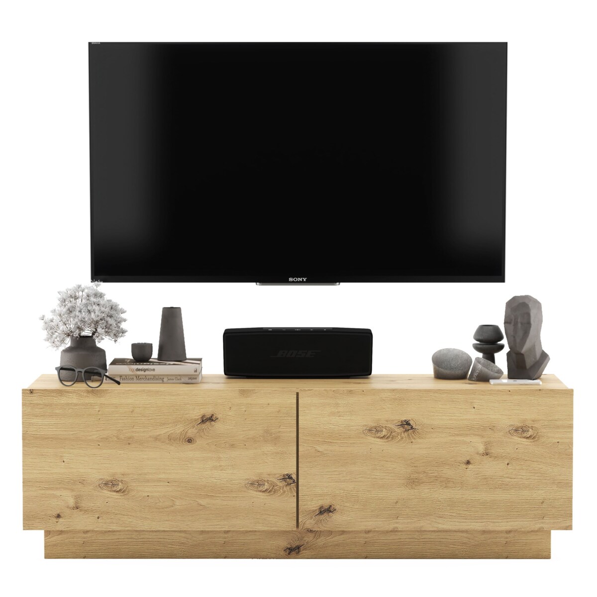 Szafka RTV Komoda Loft Industrialna stojąca / wisząca Dąb Artisan Mat 120 cm