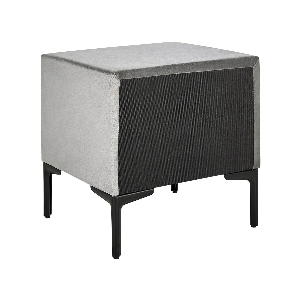 Szafka nocna welurowa szara SEZANNE