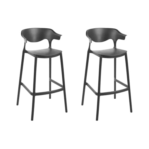 Zestaw 2 krzeseł ogrodowych GUBBIO Czarny