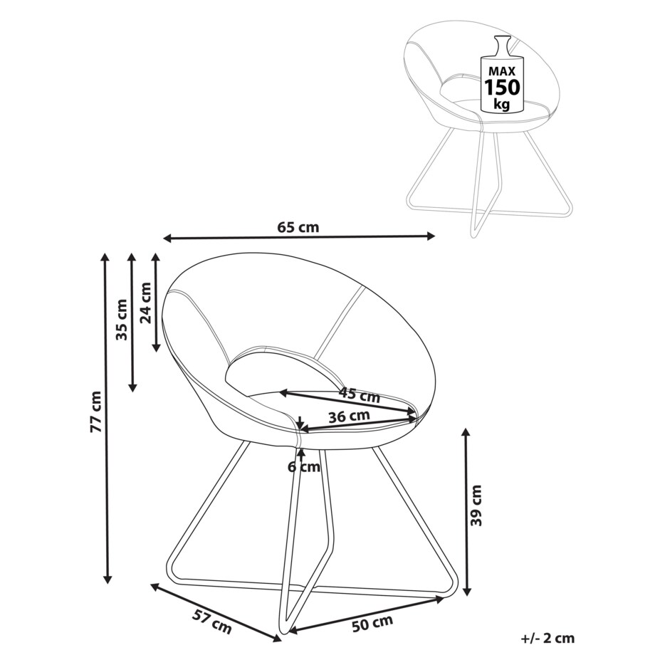 Krzesło do jadalni RACHEL Boucle Zielony