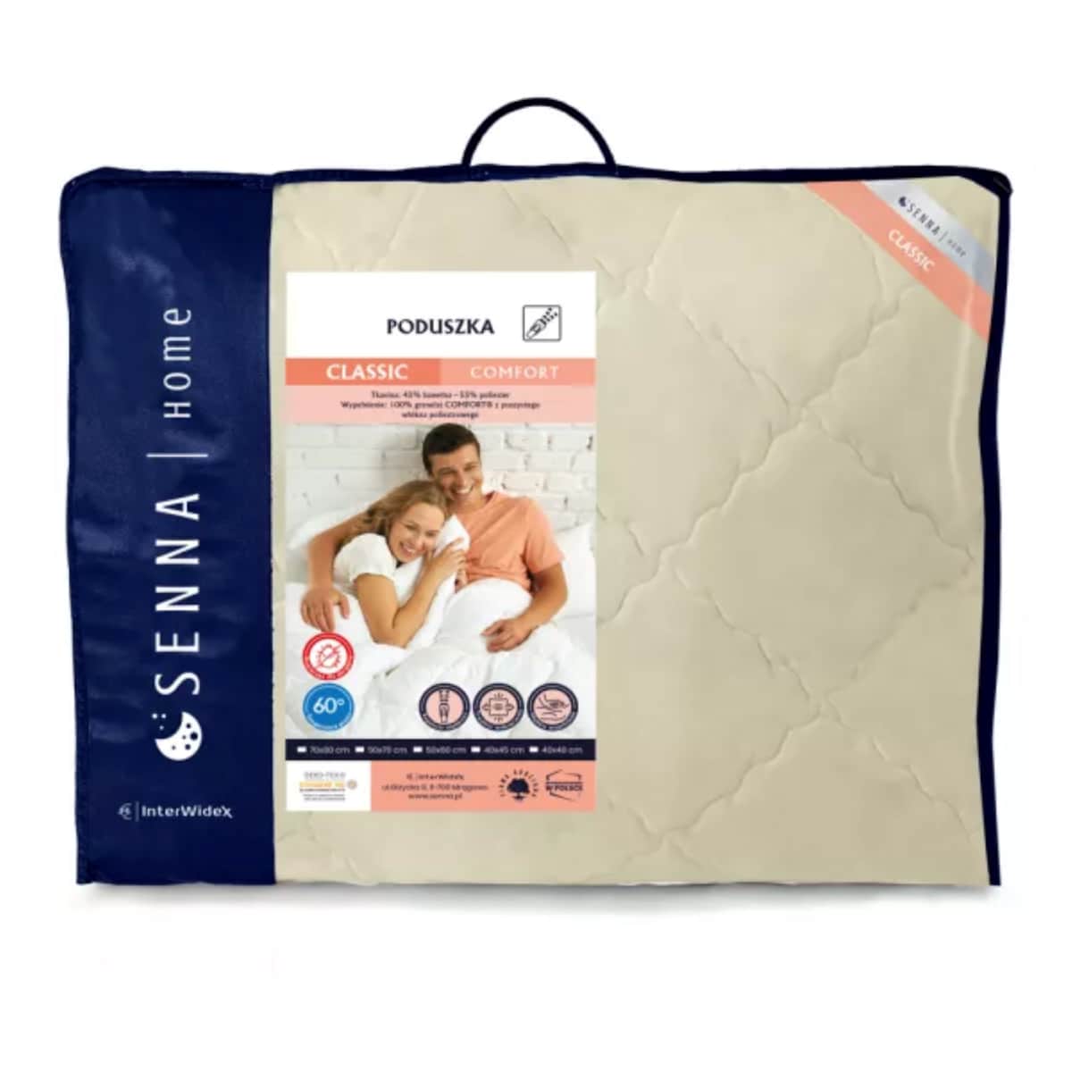 Poduszka regulowana 70x80 CLASSIC COMFORT kremowa