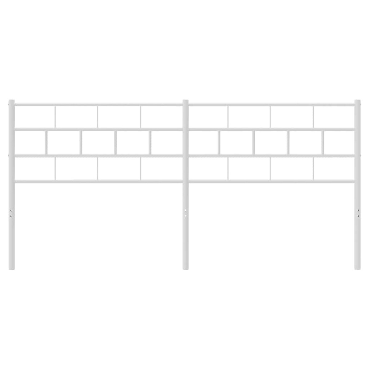 vidaXL Metalowe wezgłowie, białe, 180 cm