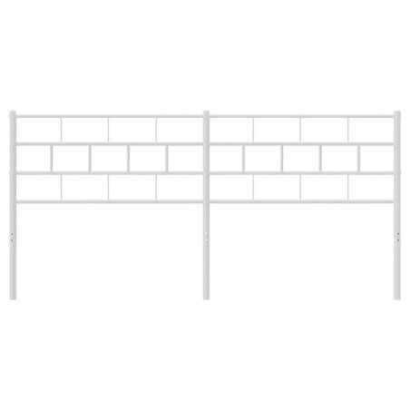 vidaXL Metalowe wezgłowie, białe, 180 cm
