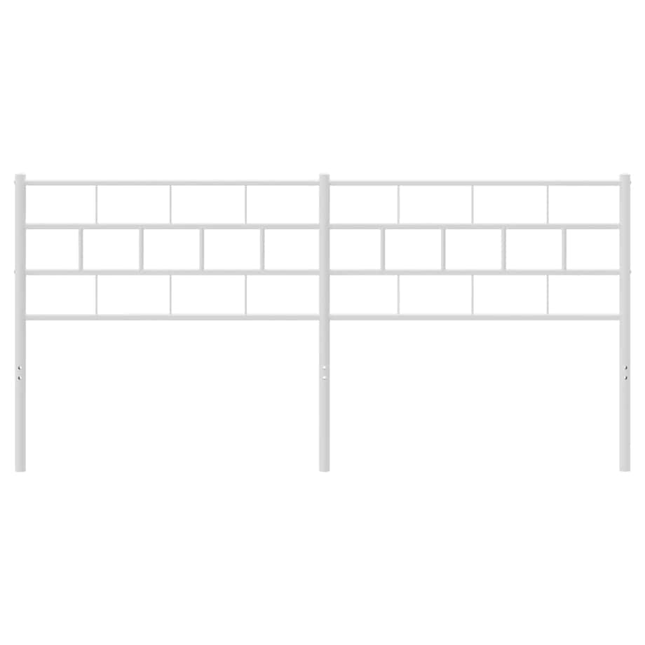 vidaXL Metalowe wezgłowie, białe, 180 cm