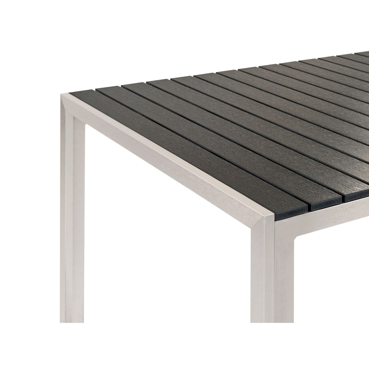 Zestaw ogrodowy stół i 2 ławki czarny NARDO