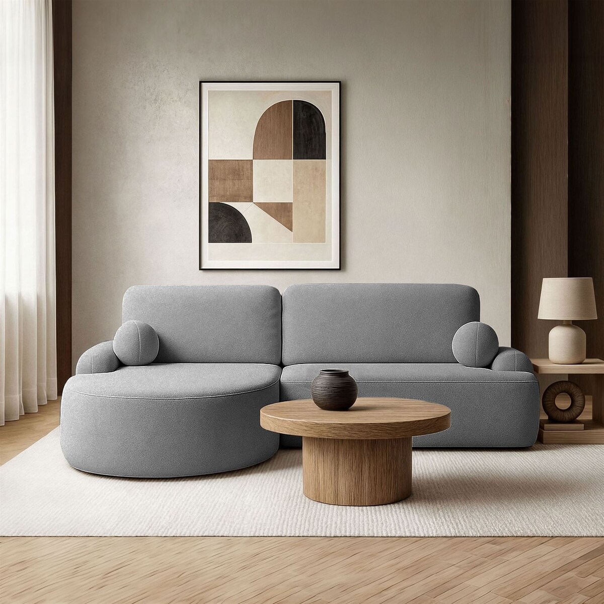 Zaokrąglony narożnik CLEO z funkcją spania, wersja lewa, Quelle 92