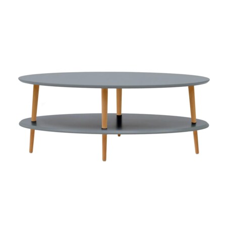 Ława owalna OVO LOW 110x70 ciemnoszara