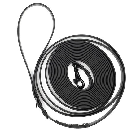 Smycz miejska Biothane® dla psa lub kota "Black AF" - Rozmiar: M, Szerokość taśmy: 16mm