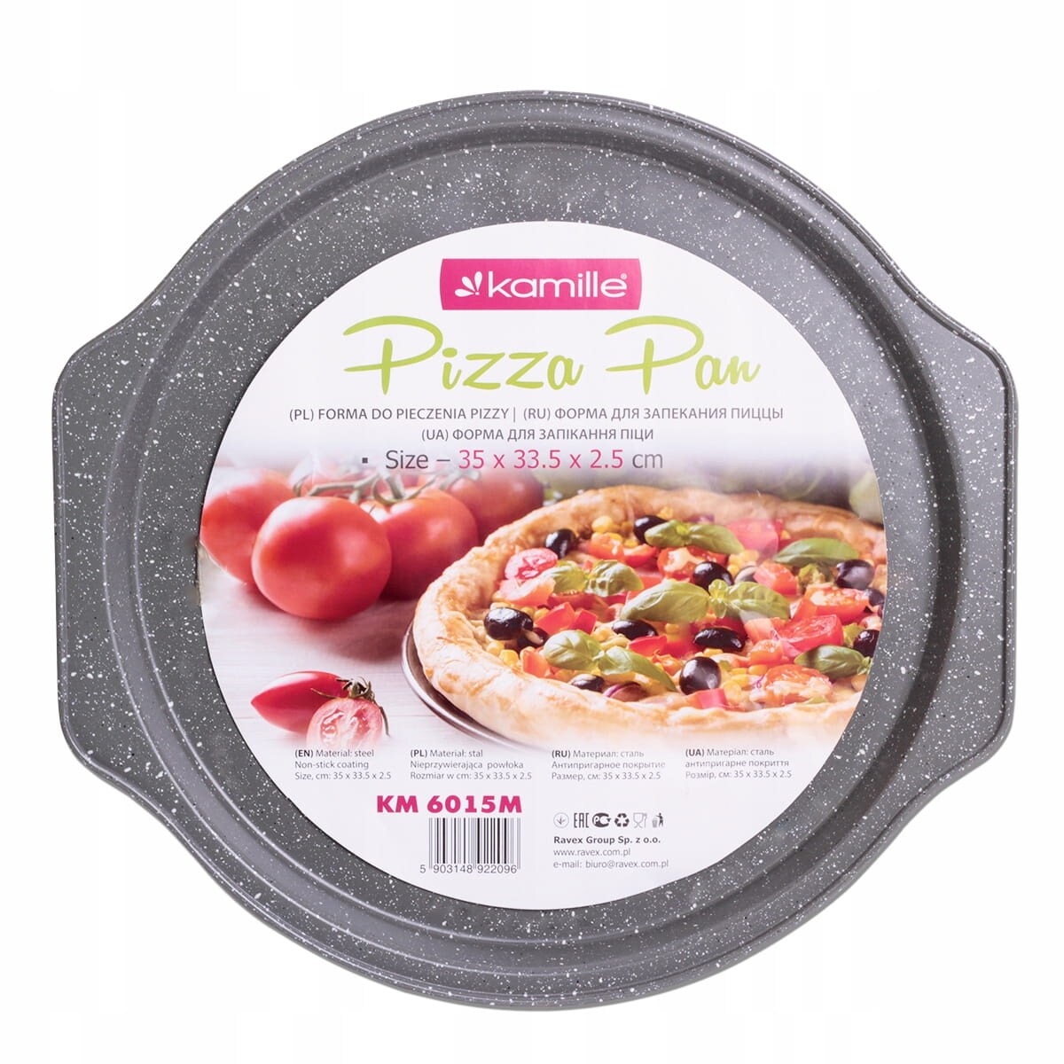 Forma blacha do pieczenia pizzy taca z powłoką marmurkową 33cm KAMILLE
