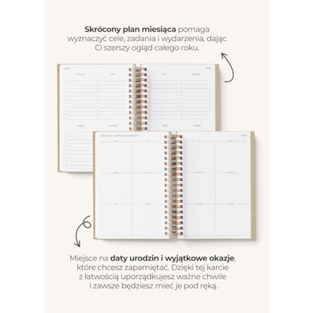 Planner Tygodniowy 2026 na spirali – Amaranth