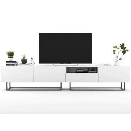 Szafka RTV Loft Biały MAT Komoda RTV Loft Szuflada 240 cm