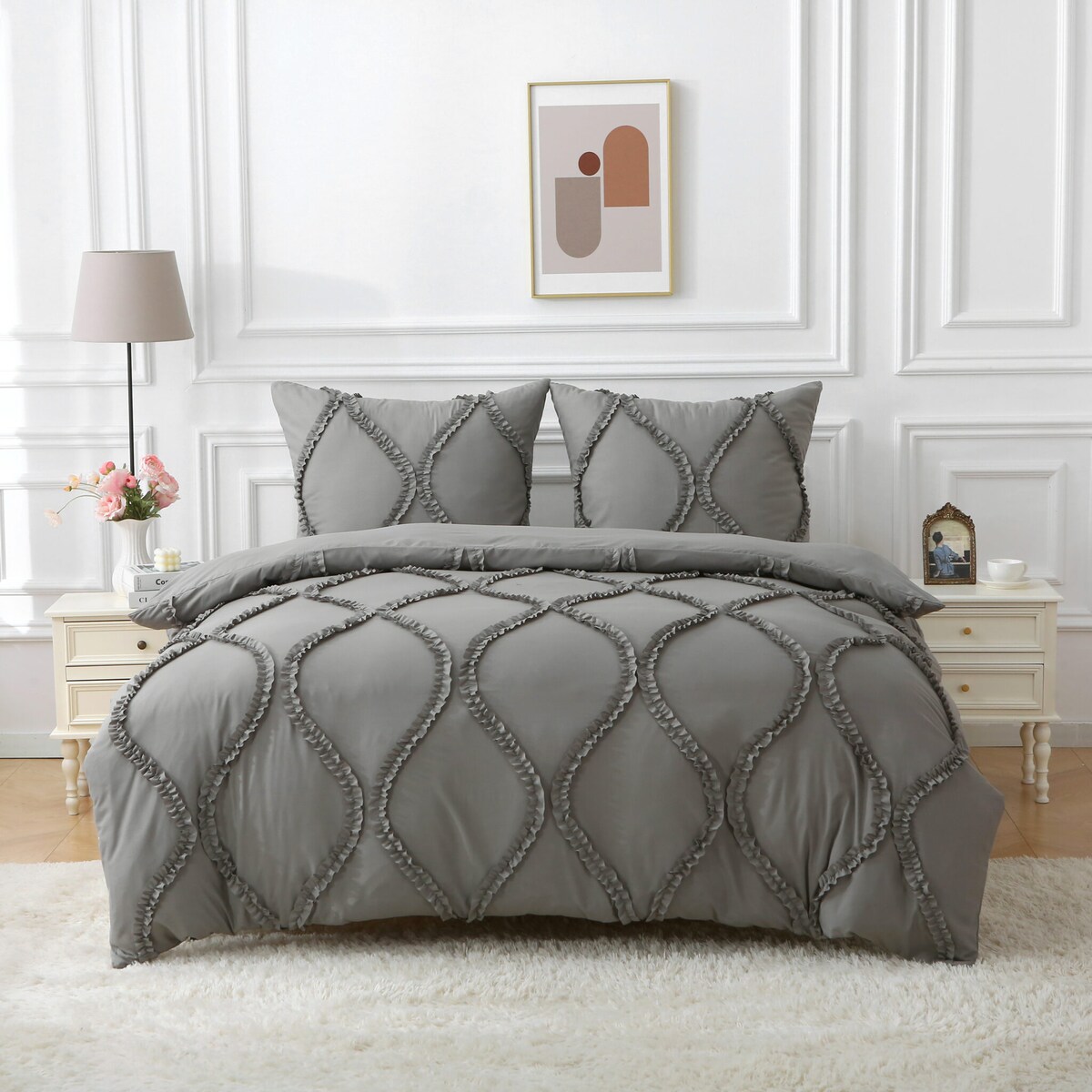 pościel "royal" 200x220 cm mikrofibra szary