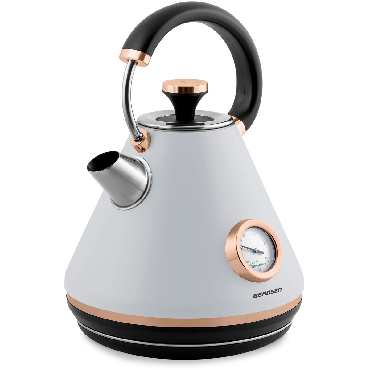 Czajnik elektryczny z termometrem 1,7L Berdsen szary
