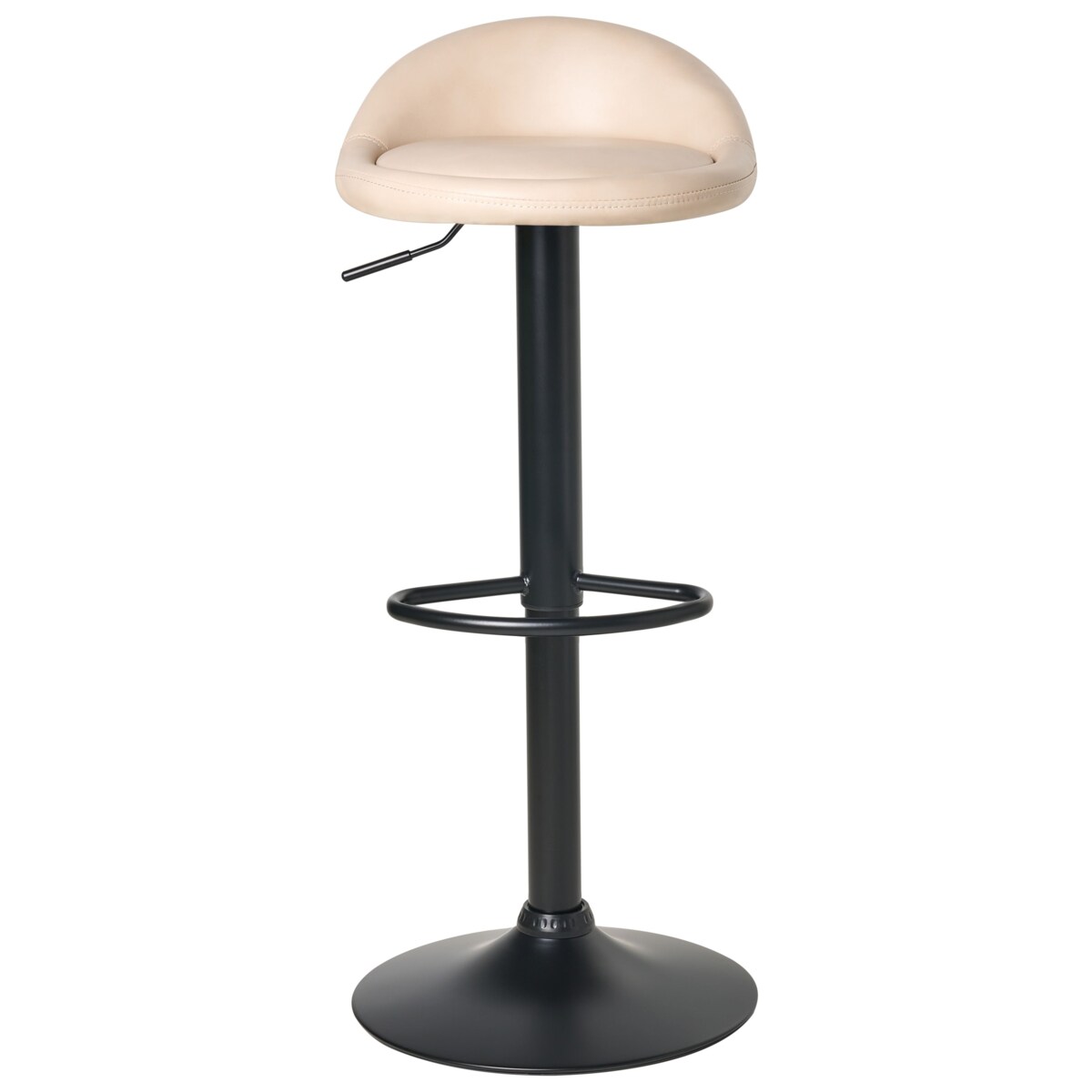 Zestaw 2 hokerów barowych MEEDER Ekoskóra Obrotowy Jasnobeżowy