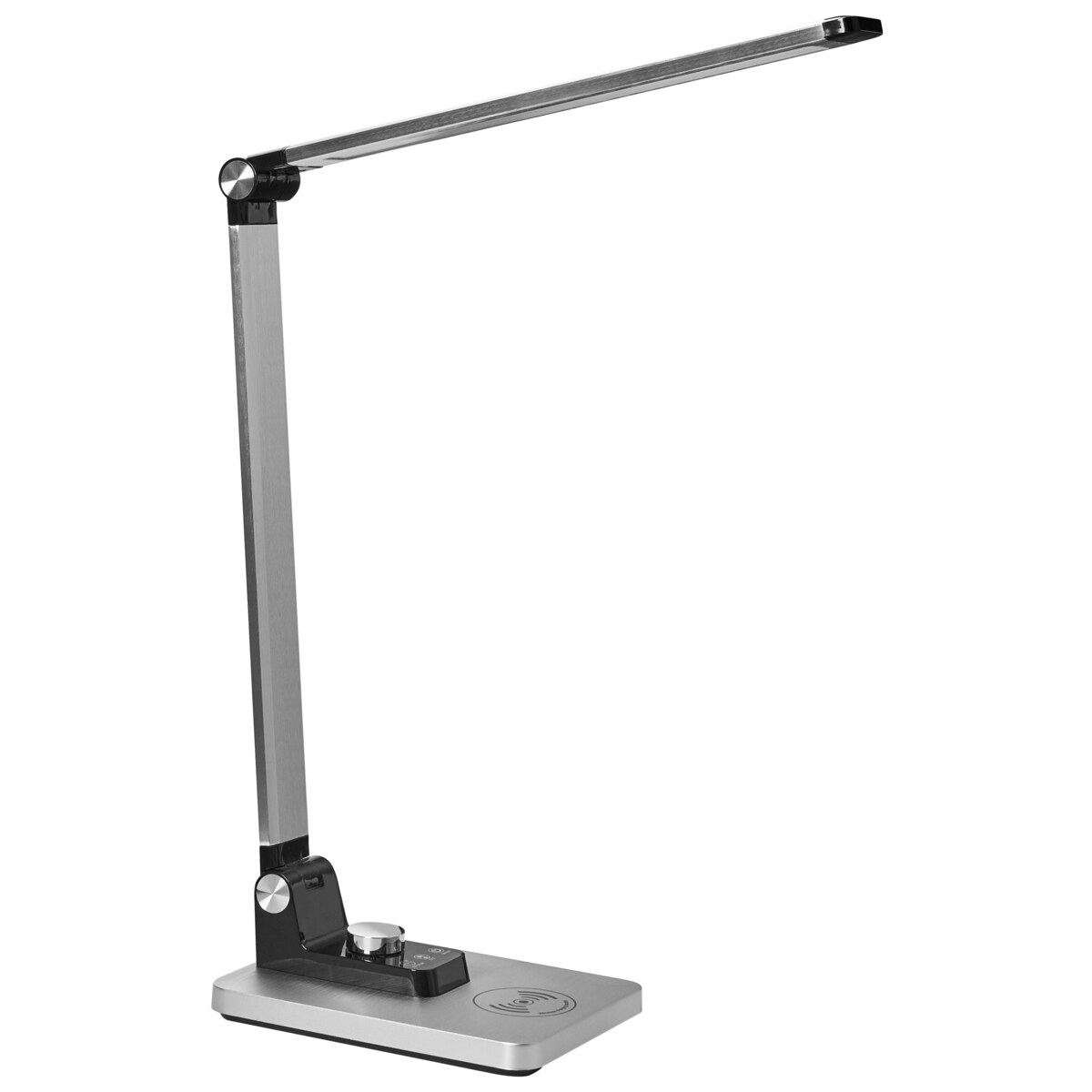 Lampa biurkowa LED ENIF Z ładowarką indukcyjną Srebrny