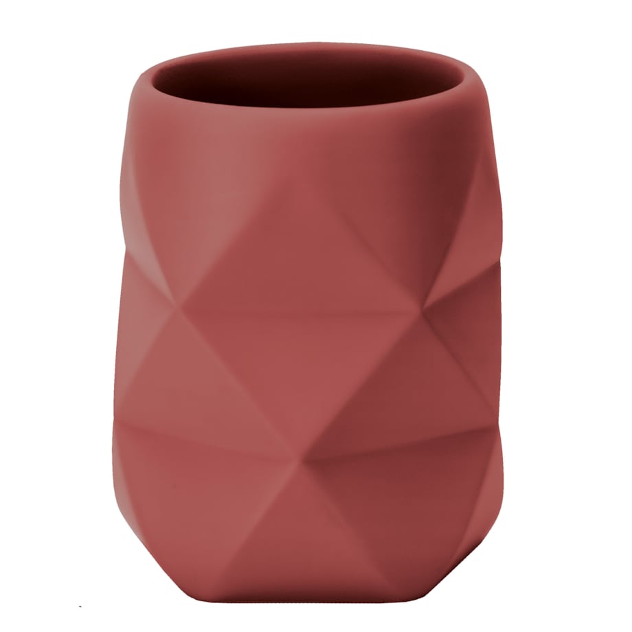 Kleine Wolke Crackle Kubek łazienkowy czerwony mat kompozyt poliżywica