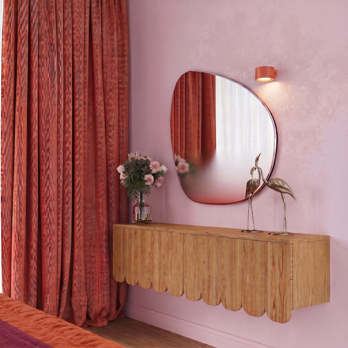 Kinkiet MODO 1 ochra czerwona Gx53