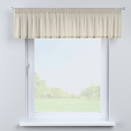 Lambrekin na taśmie marszczącej 130x40 beżowy