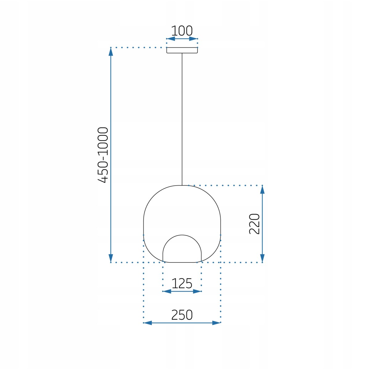 Lampa Wisząca Sufitowa Żyrandol E27 Szklana Szara