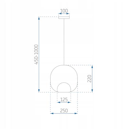 Lampa Wisząca Sufitowa Żyrandol E27 Szklana Szara
