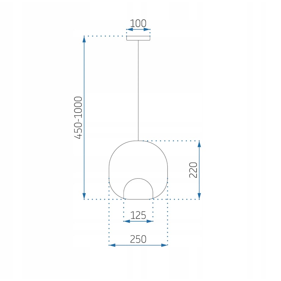 Lampa Wisząca Sufitowa Żyrandol E27 Szklana Szara