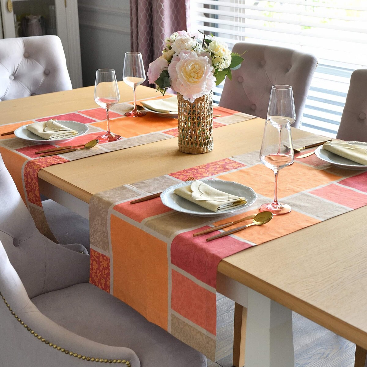 Powlekany bieżnik plamoodporny Beige Symphony – 50 × 220 cm