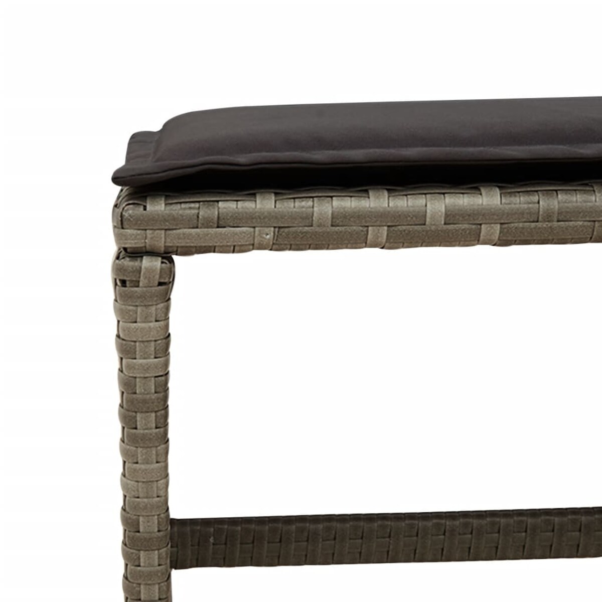 vidaXL 15-cz. zestaw mebli ogrodowych z poduszkami, szary, rattan PE