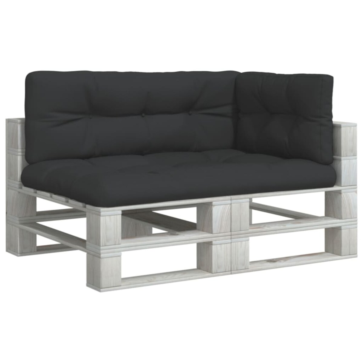 vidaXL Poduszki na palety, 3 szt., czarne, tkanina